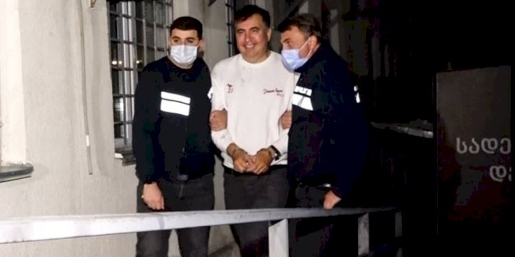 Mantan presiden Mikheil Saakashvili ditangkap sesaat setelah kedatangannya di tanah airnya, Georgia/Net