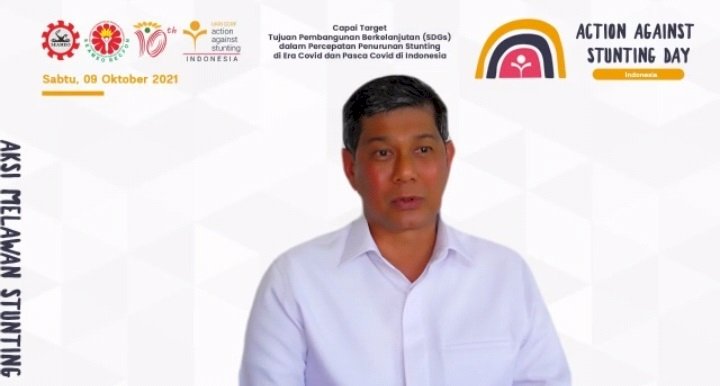 Kepala BNPB, Letjen TNI (Purn) Doni Monardo dalam webinar bertema "Capai Target Tujuan Pembangunan Berkelanjutan (SDGs) dalam Percepatan Penurunan Stunting di Era Covid dan Pasca Covid di Indonesia", Sabtu, 9 Oktober/Repro