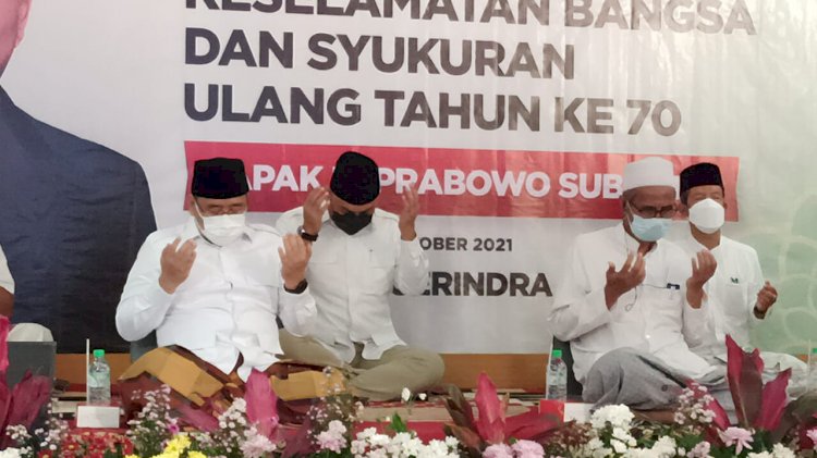 Acara syukuran HUT ke-70 Prabowo Subianto yang diadakan di DPD Gerindra Jatim/ist
