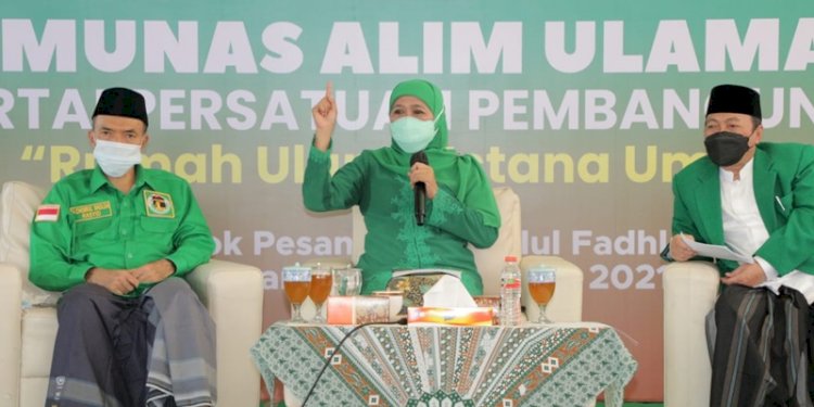 Gubernur Jawa Timur, Khofifah Indar Parawansa saat hadir di Munas Alim Ulama PPP/Ist