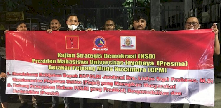 Elemen BEM Universitas Jayabaya dan GPMN dan KSD mendukung kerja Kapolri berantas Pinjol/RMOL