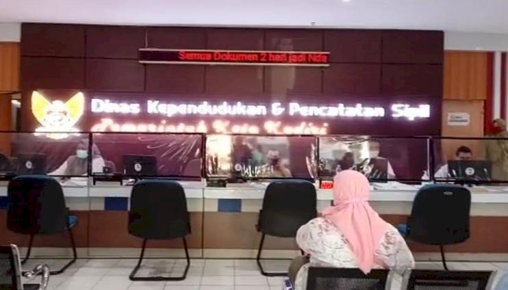 Suasana Kantor Dispendukcapil Kota Kediri/RMOLJatim