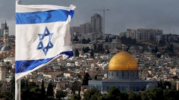 Ilustrasi Bendera Israel di Yerusalem/Net