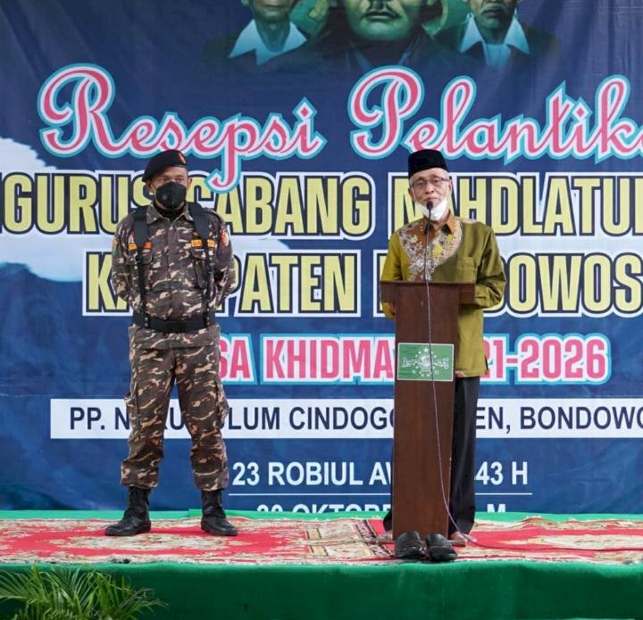 Bupati Bondowoso, KH Salwa Arifin saat memberikan sambutan/RMOLJatim