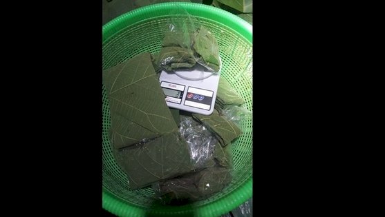 Tempe yang dibungkus dengan daun jati/Ist