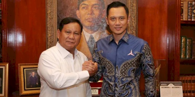 Ketua Umum Partai Gerindra, Prabowo Subianto, dan Ketua Umum Partai Demokrat, Agus Harimurti Yudhoyono/Net