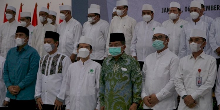 Mantan Wakil Presiden Jusuf Kalla selaku Ketua Dewan Kehormatan IPHI hadir dalam acara pengukuhan pengurus PP IPHI periode 2021-2026/Repro