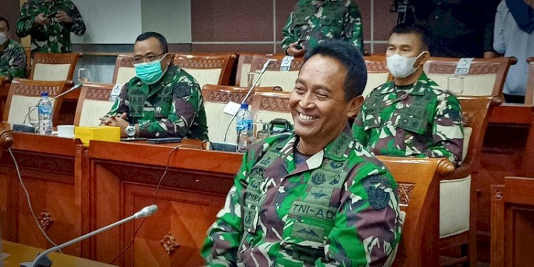 Jenderal Andika Perkasa saat menjalani uji kelayakan dan kepatutan sebagai calon Panglima TNI/RMOL