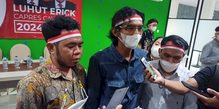 Kornas PCR Fuadul Aufa saat beri pernyataan ke awak media/RMOL