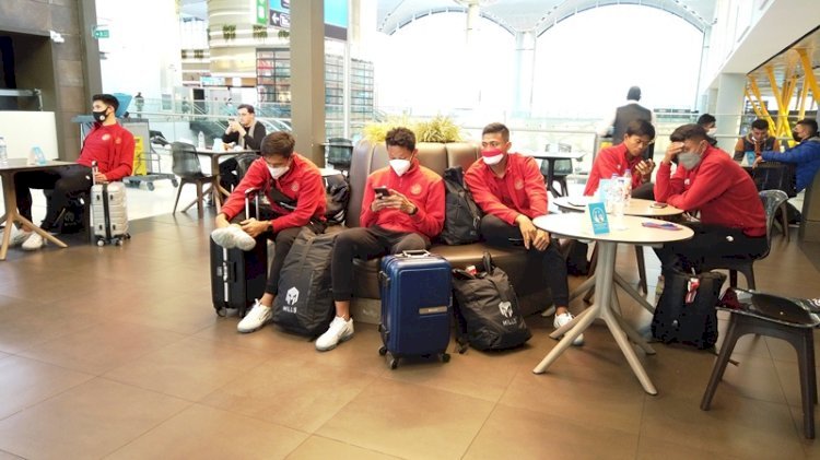 Timnas Indonesia setibanya di Bandara Antalya, Turki/Ist