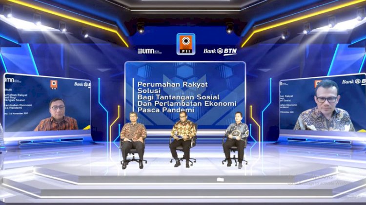 Acara webinar ”Perumahan Rakyat Solusi Bagi Tantangan Sosial & Perlambatan Ekonomi Pasca-Pandemi” yang digelar Kamis (11/11)./Dok