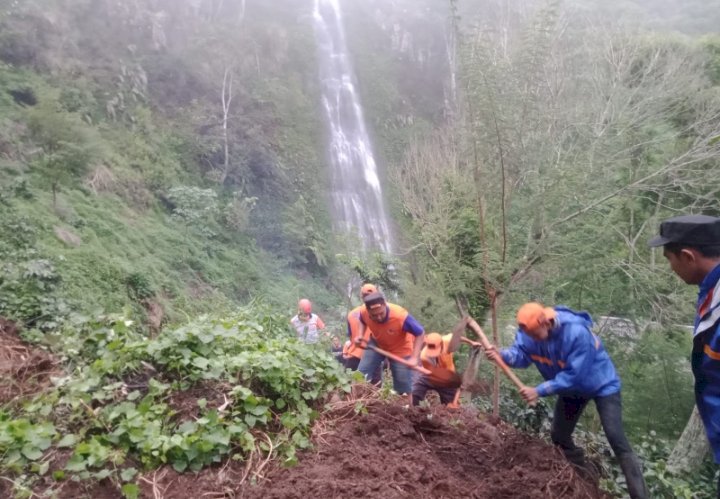 Longsor di lokasi Wisata Alam Tancak Kembar/RMOLJatim