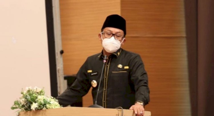 Wali Kota Malang Drs. H. Sutiaji saat memberikan sambutan acara pencanangan Zona Integritas/Ist