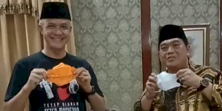 Gubernur Jawa Tengah Ganjar Pranowo bersama Ketua FKDM DKI Jakarta, Munir Arsyad/Ist