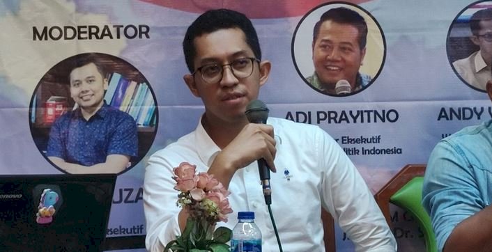 Wasekjen Gerindra, Andy Wijaya di acara Seminar Nasional yang digelar oleh Lingkar Studi Politik Indonesia (LSPI)/RMOL