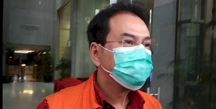 Azis Syamsuddin saat keluar dari Gedung Merah Putih KPK/Repro