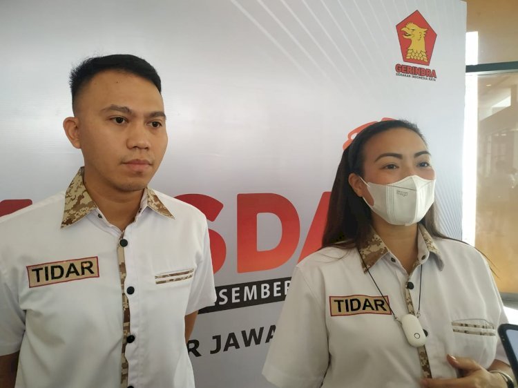 Ketua Bidang Pengembangan Peranan Perempuan PP Tidar Rahayu Saraswati Djojohadikusumo dan Ketua PD Tidar Jabar Husein fadlulloh/RMOLJabar