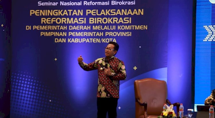 Wali Kota Malang, Drs. H. Sutiaji saat Paparkan Reformasi Birokrasi Dihadapan Para Peserta/Ist