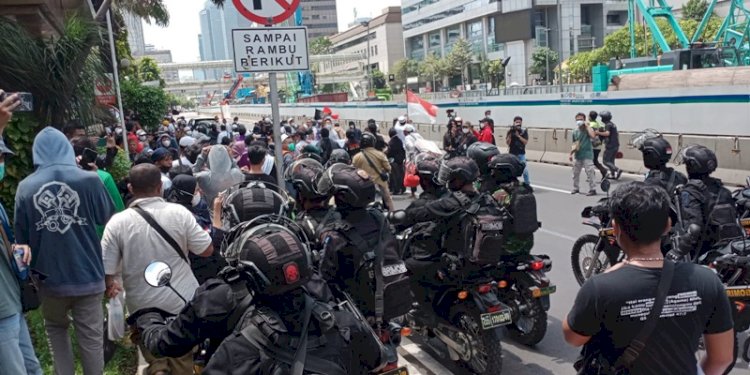 Massa Reuni 212 di Jakarta dibubarkan aparat kepolisian/RMOL