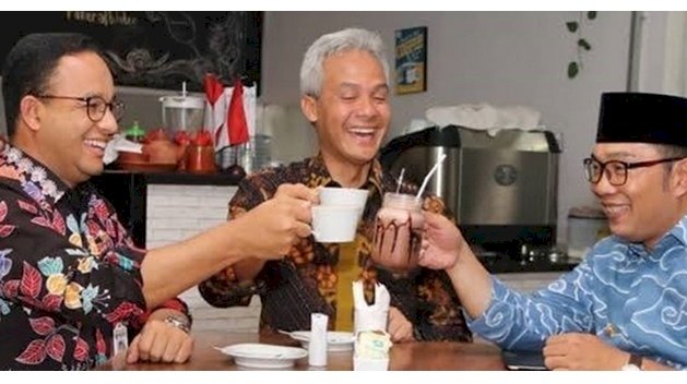  (kanan-kiri) Gubernur Jawa Barat, Ridwan Kamil; Gubernur Jawa Tengah, Ganjar Pranowo; Gubernur DKI Jakarta, Anies Baswedan/Net