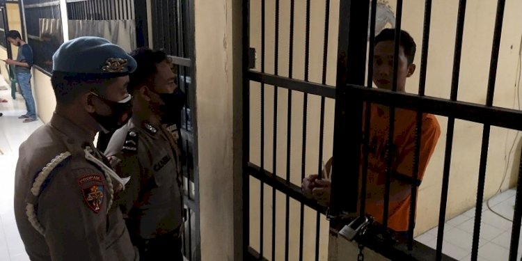 Randy Bagus Hari Sasongko ditahan di Polres Mojokerto Kabupaten/Ist