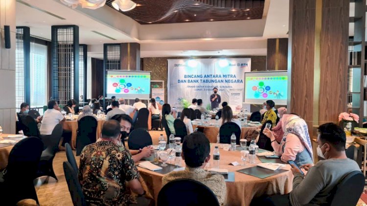 Acara Bincang antara Mitra dan Bank Tabungan Negara (Batara) di Surabaya, Jumat (3/12). Dok