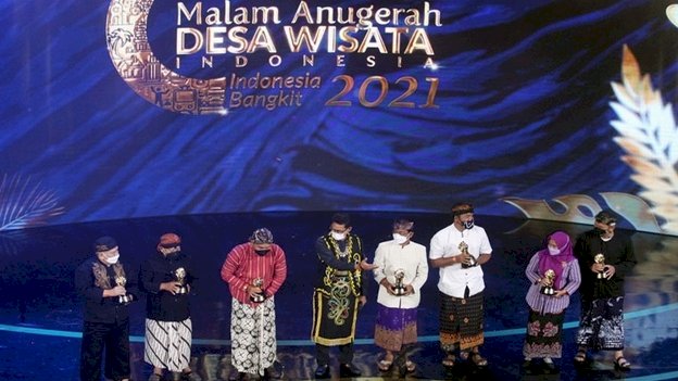 Malam Anugerah Desa Wisata Indonesia 2021 di Ciputra Artpreneur Theater,, Kuningan, Jakarta Selatan, Selasa malam (7/12)./Dok