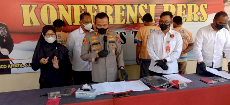 Press rilis kasus pencurian di Mapolres Tuban/RMOLJatim