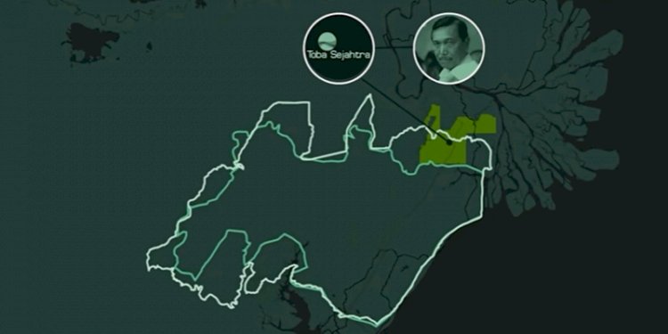 Tangkapan layar laporan Mata Najwa menyebut lahan Luhut Binsar Pandjaitan diduga terkena pembangunan ibukota negara di Kalimantan Timur/Repro
