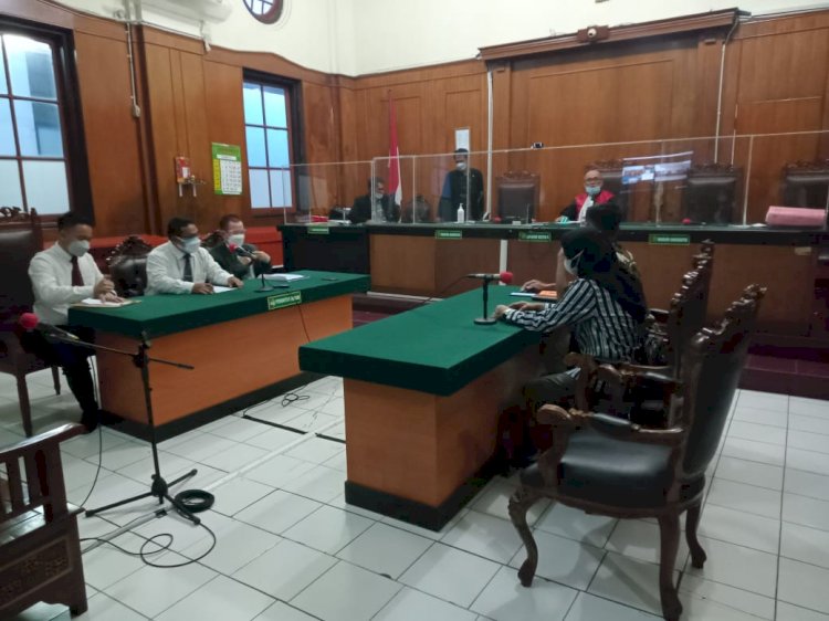 Suasana pembacaan putusan praperadilan yang diajukan MSAT, tersangka kasus dugaan pencabulan santriwati/RMOLJatim