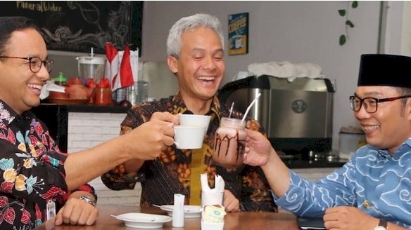 Guberur DKI Jakarta, Anies Baswedan, Gubernur Jawa Tengah Ganjar Pranowo, dan Gubernur Jawa Barat Ridwan Kamil/Net