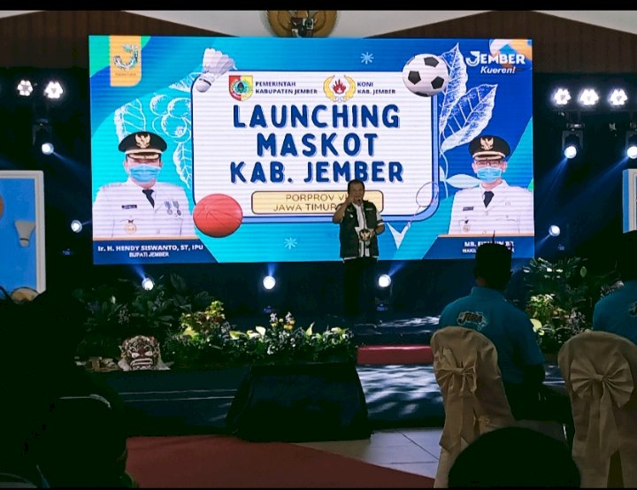 Bupati saat Lounching Maskot Porprov VII Jatim, Si jura