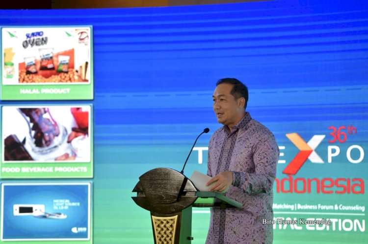 Menteri Perdagangan, Muhammad Lutfi menutup gelaran Trade Expo Indonesia ke-36 Digital Edition (TEI-DE 2021) secara hibrida di Kantor Kementerian Perdagangan, Jakarta, Selasa (21/12)/Ist