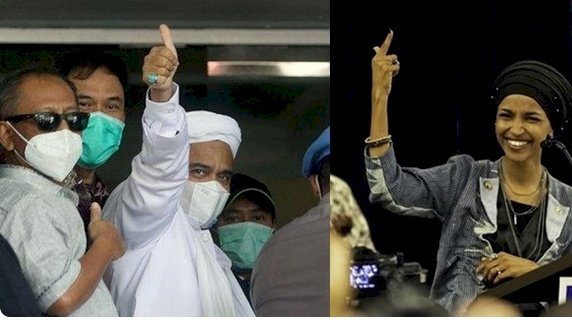 Kolase Habib Rizieq Shihab dan Ilham Omar/Repro