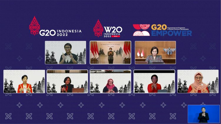 Kick-Off Ceremonial G20 Empower dan Women20 (W20) secara virtual/Ist 