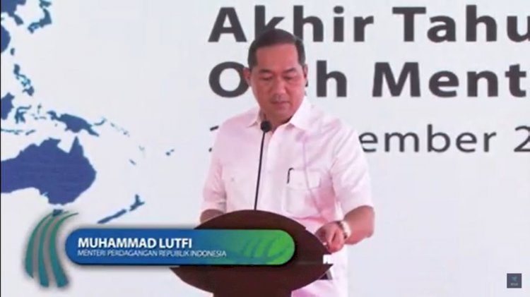 Menteri Perdagangan Muhammad Lutfi memimpin pelepasan pasan ekspor  senilai Rp35,03 atau setara USD 2,44 miliar. (humas kemendag)/Ist