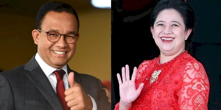 Gubernur DKI Jakarta, Anies Baswedan dan Puan Maharani/Repro