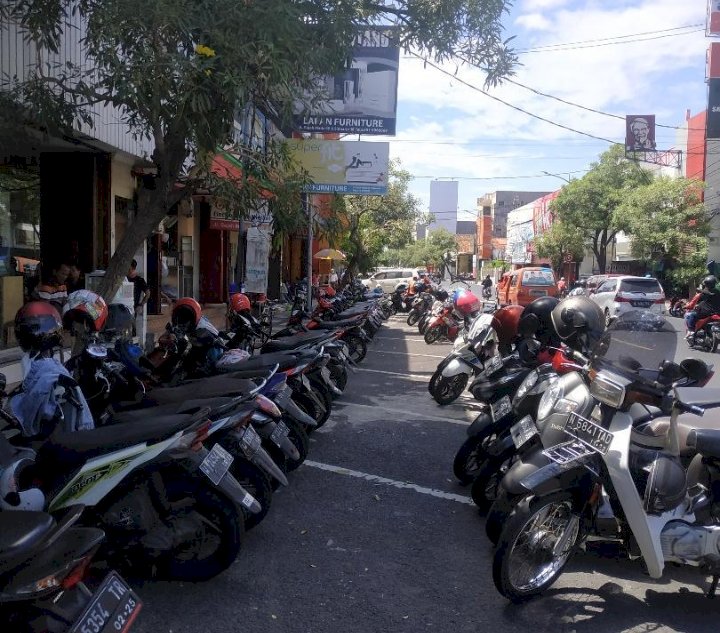 Lahan parkir motor Jl Gajah Mada Sidoarjo/RMOLJatim