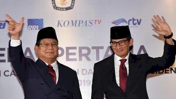Ketua Umum Partai Gerindra Prabowo Subianto dan kader Gerindra Sandiaga Uno saat maju di Pilpres 2019 lalu/Net