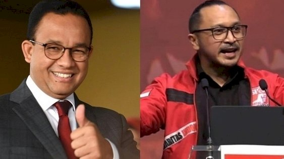 Kolase Anies Baswedan dan Ketua Umum PSI, Giring Ganesha/Repro