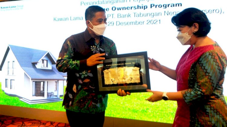 Acara penandatangan perjanjian kerjasama Bank BTN dengan KOPKARI di Jakarta, Selasa, 28 Desember 2021./Dok