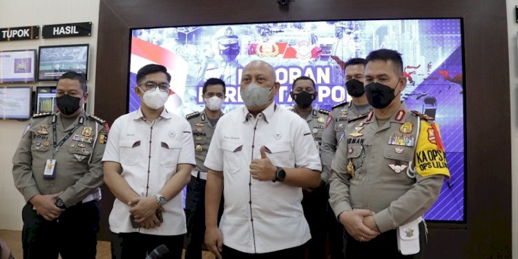 Pertemuan Komisioner Kompolnas, Irjen Pol (Purn) Puji Hartanto bersama Kakorlantas Polri, Irjen Pol Firman Shantyabudi, di Gedung Korlantas Polri, Jakarta Timur, Jumat (31/12)/Repro