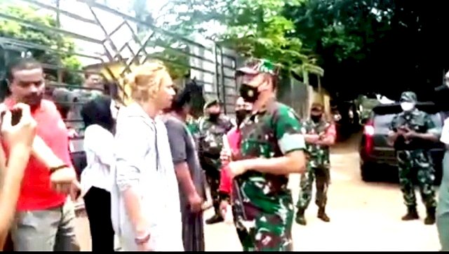 Video Danrem 061/Suryakencana, Brigjen TNI Achmad Fauzi dengan Habib Bahar bin Smith (HBS) di halaman Pondok Pesantren Tajul Alawiyin, Bogor, Jawa Barat/Repro