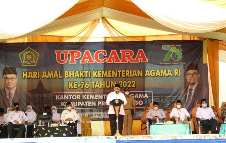 Plt Bupati Probolinggo saat membuka acara Hari Amal Bakti. /RMOLJatim