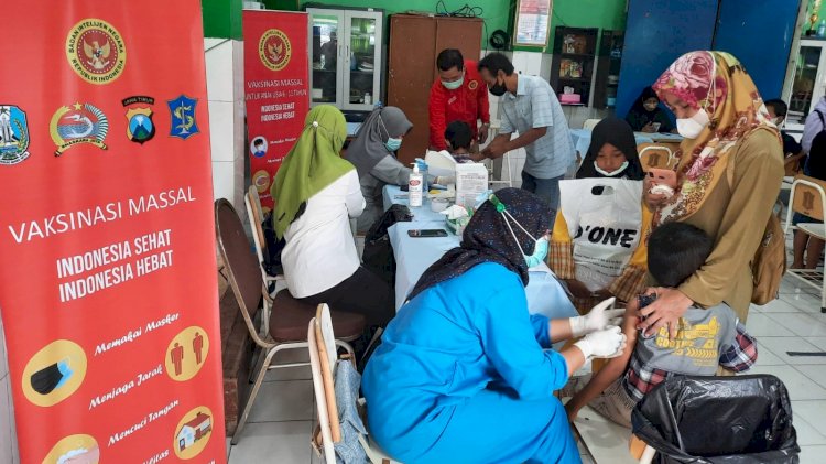 Vaksinasi yang digelar Binda Jatim/ ist