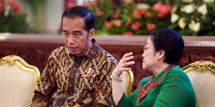 Ketua Umum Partai Demokrasi Indonesia Perjuangan (PDIP), Megawati Soekarnoputri dan Presiden Joko Widodo/Net