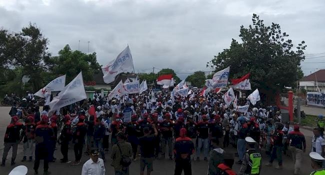 Demo buruh di Kabupaten Tuban/Ist