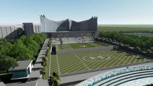 Salah satu desain gedung di ibukota baru/Net