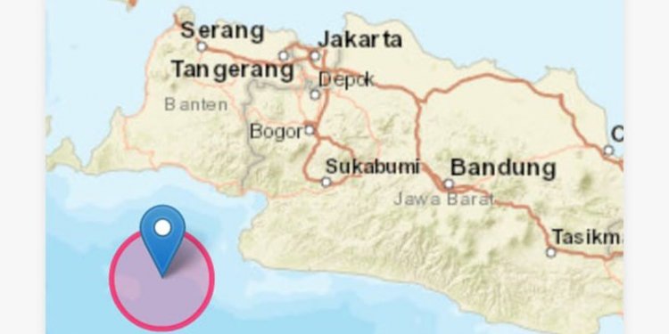 Titik gempa bumi pesisir selatan Banten/Repro