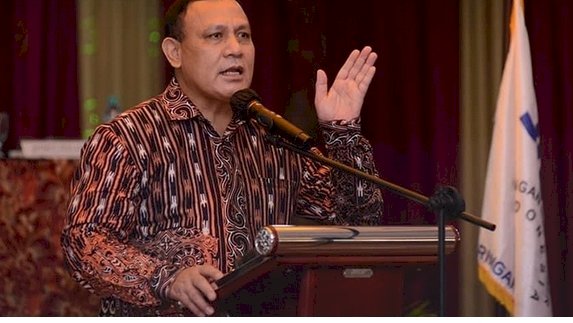 Ketua KPK Firli Bahuri saat memberikan paparan trisula antikorupsi pada Rakernas ke-1 JMSI/Ist